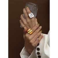Fashion Fingerprint Titanium Steel Ring main image 4