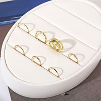 Simple Geometic Alloy Ring 7 Pieces Set main image 3