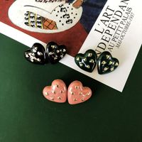 Retro Heart-shape Alloy Earrings Wholesale main image 1