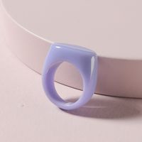 Fashion Solid Color Resin Ring Wholesale main image 2