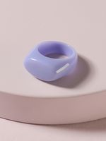 Fashion Solid Color Resin Ring Wholesale main image 3