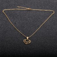 Simple Heart Zircon Pendant Necklace main image 4