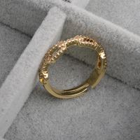 Simple Copper Micro-inlaid Zircon Ring main image 3