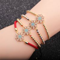 Simple Colorful Inlaid Zircon Bracelet Wholesale main image 2