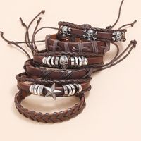 Retro Braided Leather Bracelet Set main image 4