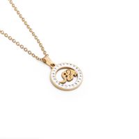 Fashion Inlaid Zircon Elephant Pendant Necklace main image 1