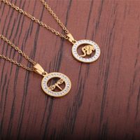 Fashion Inlaid Zircon Elephant Pendant Necklace main image 5