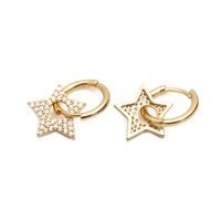 Simple Star Heart-shape Micro-inlaid Zircon Earrings main image 6