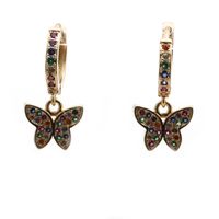 Fashion Color Zircon Butterfly Earrings main image 4