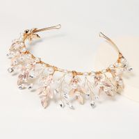 Fashion Alloy Crystal Pearl Crown main image 1