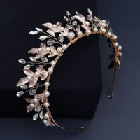 Fashion Alloy Crystal Pearl Crown main image 3