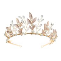 Fashion Alloy Crystal Pearl Crown main image 6