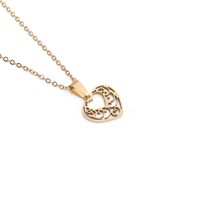 Simple Heart Zircon Pendant Necklace sku image 1