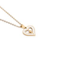 Simple Heart Zircon Pendant Necklace sku image 4