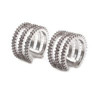 Fashion Zircon C-shaped Moon Earrings sku image 3