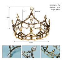 Baroque Retro Alloy Diamond Crown sku image 1