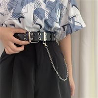 Punk Style Double-breasted Wide Belt sku image 1
