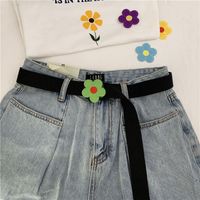 New Fashion Non-porous Cute Flower Belt sku image 3