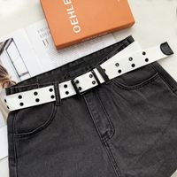 New Fashion Canvas Double Row Hole Belt sku image 3