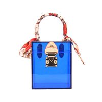 Korean Transparent Solid Color Handbag main image 6