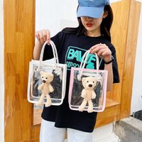Children's Pvc Transparent Bear Bag Portable Bag main image 1