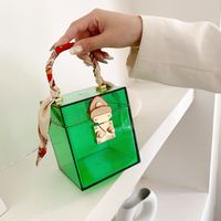 Korean Transparent Solid Color Handbag sku image 9