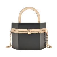 Fashion Solid Color Metal Chain Bag sku image 5