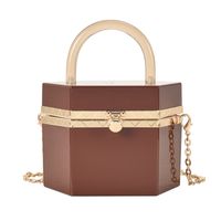 Fashion Solid Color Metal Chain Bag sku image 6