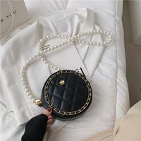Fashion Pearl Chain Small Round Bag sku image 7