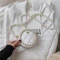 Fashion Pearl Chain Small Round Bag sku image 6