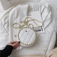 Fashion Pearl Chain Small Round Bag sku image 4