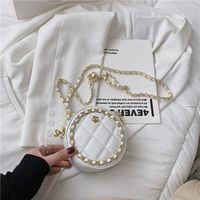 Fashion Pearl Chain Small Round Bag sku image 2
