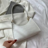 Small Pu Leather Streetwear Baguette Bag Large -capacity Women's Bag sku image 1