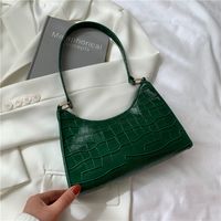 Small Pu Leather Streetwear Baguette Bag Large -capacity Women's Bag sku image 3