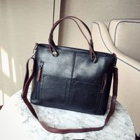 Large Pu Leather Streetwear Tote Bag Handbag sku image 1