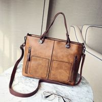 Large Pu Leather Streetwear Tote Bag Handbag sku image 3