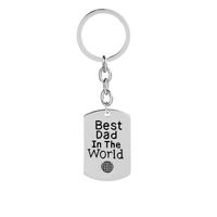 Fashion English Lettering Father's Day Alloy Keychain main image 2