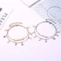 Simple Double-layer Five-pointed Star Anklet Wholesale main image 3
