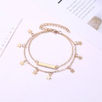 Simple Double-layer Five-pointed Star Anklet Wholesale main image 5