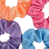 Simple Solid Color Laser Fabric Hair Scrunchies main image 6