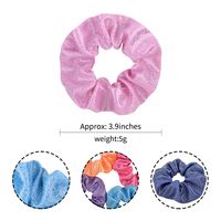 Simple Solid Color Laser Fabric Hair Scrunchies main image 5