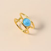 Fashion Inlaid Turquoise Ring main image 3