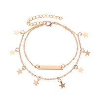 Simple Double-layer Five-pointed Star Anklet Wholesale sku image 1