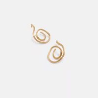 Simple Irregular Spiral Earrings sku image 1