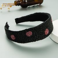 Baroque Handmade Beaded Polka Dot Headband main image 3