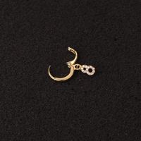 New Simple Arabic Numeral Zircon Single Earrings main image 4