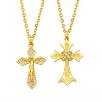 Hip Hop Diamond Cross Pendant Clavicle Chain main image 1