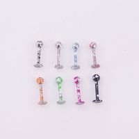 Colorful Paint Stainless Steel Piercing Lip Stud main image 3