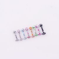 Colorful Paint Stainless Steel Piercing Lip Stud main image 5