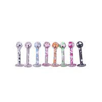 Colorful Paint Stainless Steel Piercing Lip Stud main image 6